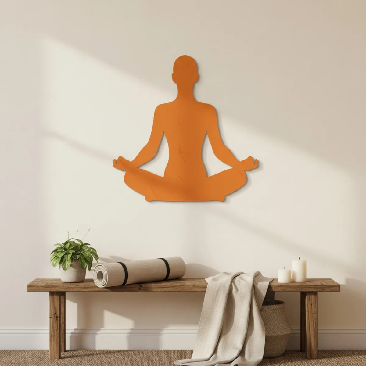 Seated Yoga Pose 01 Birch Plywood Wall Decor