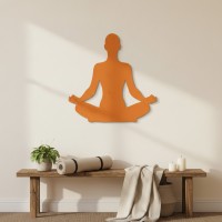 Seated Yoga Pose 01 Birch Plywood Wall Decor