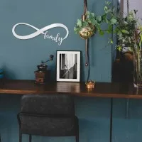 Plywood wall decor “Family” with infinity symbol