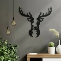 Deer Head Wall Decor – Birch Plywood – 40x42 cm