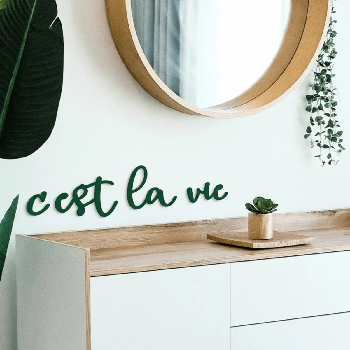 Birch Plywood Quote “C'est la vie”