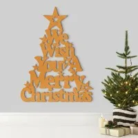 We Wish You a Merry Christmas – Birch Plywood Wall Decor