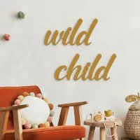 Birch Plywood Wooden Wall Decor – Wild Child 35x30 cm