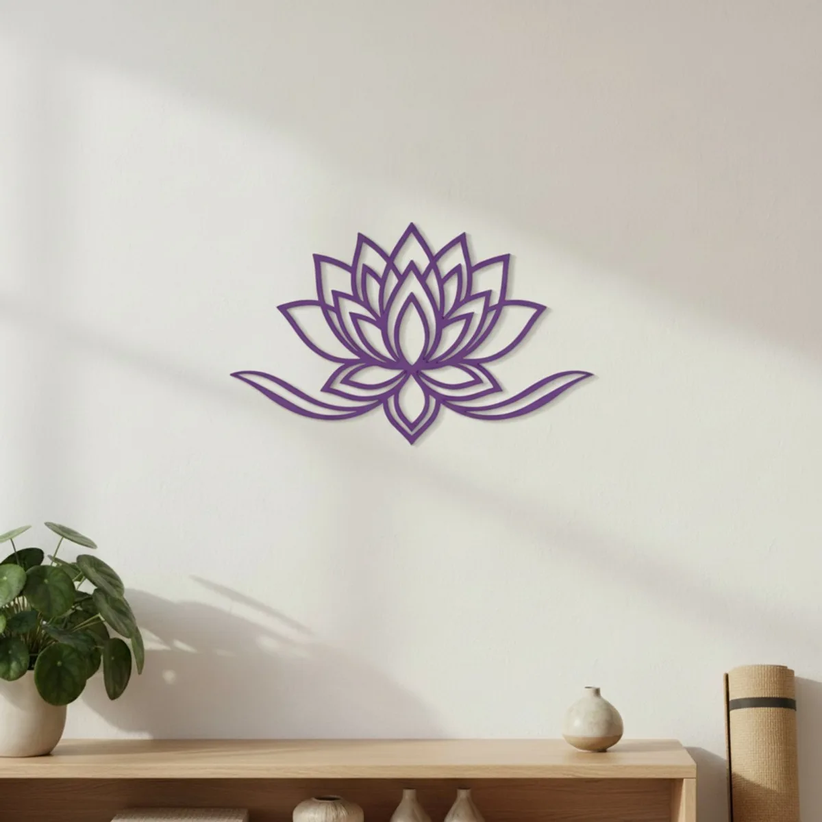 Yoga Lotus Flower Birch Plywood Wall Decor