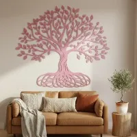 Set de décoration murale en contreplaqué « Arbre de vie » XXL (19 pièces)