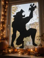 Wooden Werewolf Silhouette For Decor