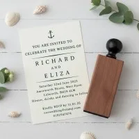 Nautical Wedding Invitation Stamp – Custom Text