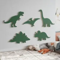 Birch plywood decoration dinosaur set 5 pieces