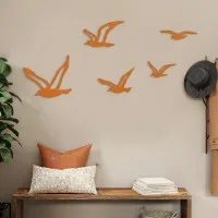 Seagull Flock Wall Decor – 5 Pieces – Birch Plywood