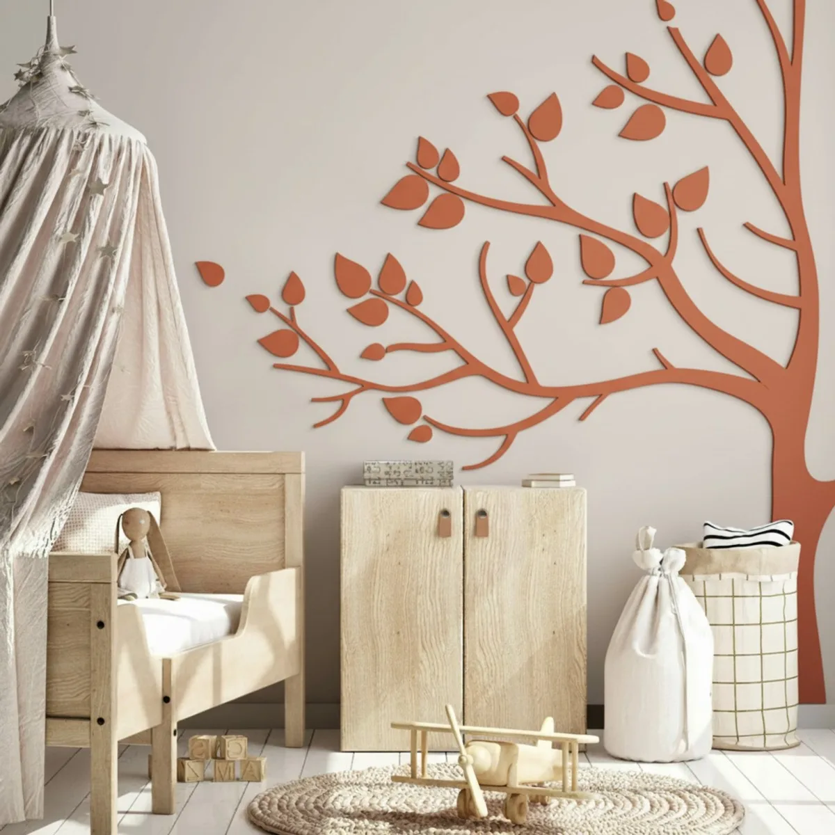 Arbre XXL mural, set de 84 pièces – Contreplaqué de bouleau