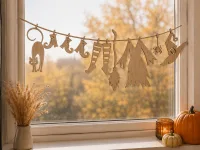 Halloween Garland Witch's Wardrobe
