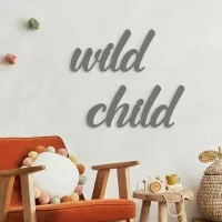 Birch Plywood Wooden Wall Decor – Wild Child 35x30 cm
