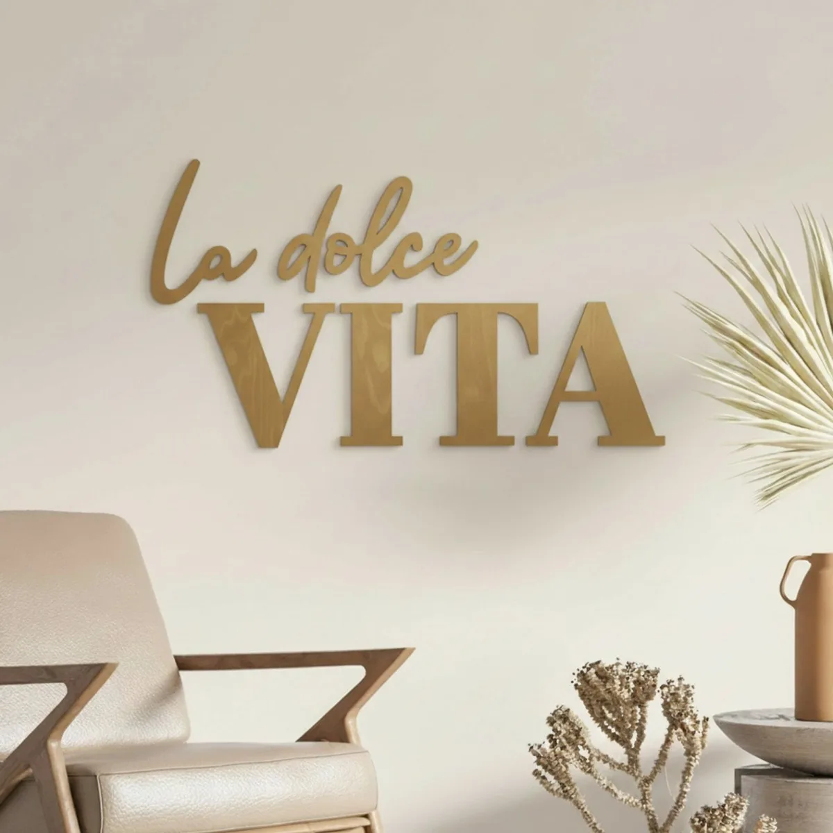 Wanddecoratie „La dolce Vita” – berken multiplex