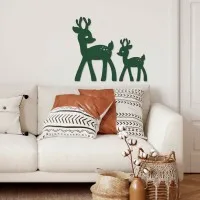 Wooden Fawn Wall Decor - Birch Plywood Animal Silhouette | Nursery & Living Room