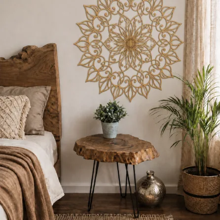Carved Wall Mandala Lotus