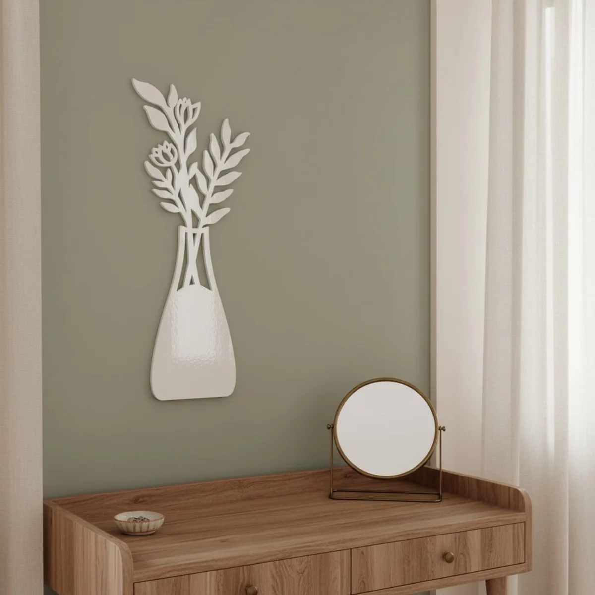 Multiplex houten decoratie: Boeket in een vaas