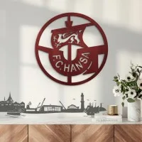 Multiplex decoratie – Logo FC Hansa Rostock – rond Ø38 cm
