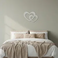 Houten decoratie - Twee harten