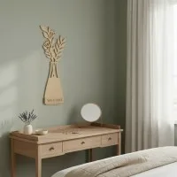 Multiplex houten decoratie: Boeket in een vaas