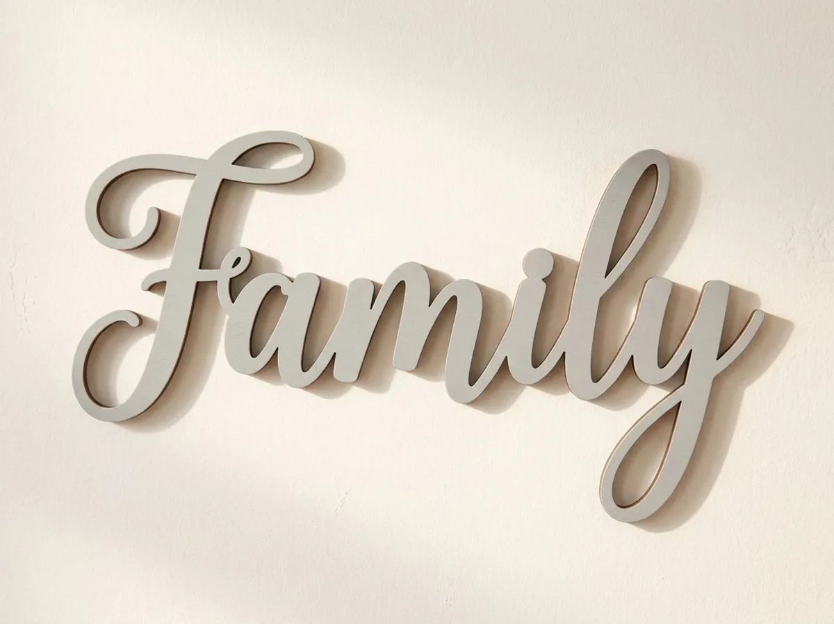 Family Plywood Wood Decor