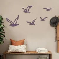 Seagull Flock Wall Decor – 5 Pieces – Birch Plywood