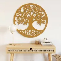 Décoration murale arbre de vie avec racines – contreplaqué de bouleau