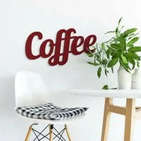 Coffee Script Wood Letters - Kitchen Wall Decor