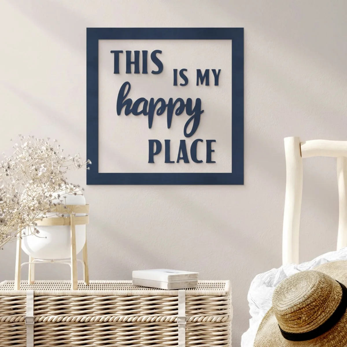 Plywood wall sign This is my happy place