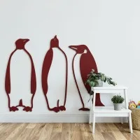 Décoration en bois - Pingouin (3 pièces) - Contreplaqué de bouleau