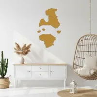 Baltic States Map – Birch Plywood Wooden Wall Decor (2 pieces)