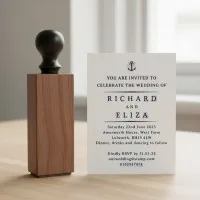 Nautical Wedding Invitation Stamp – Custom Text