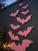 Halloween Bats Wall Decor Set – 10 Plywood Bats 15–60 cm