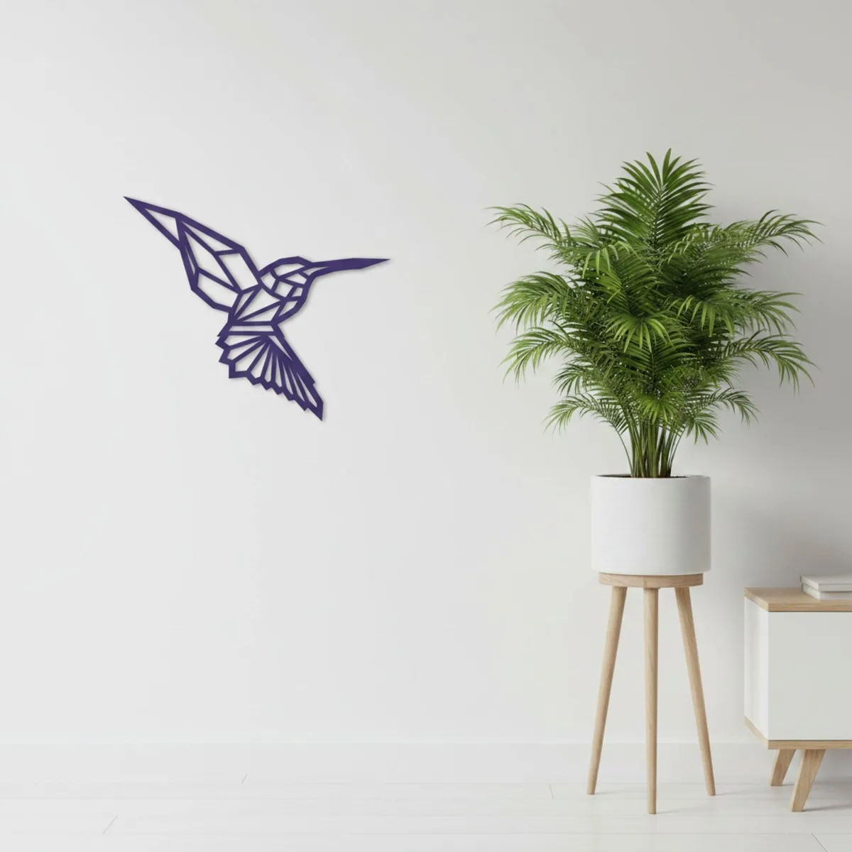 Colibri Origami – Décoration murale en contreplaqué de bouleau