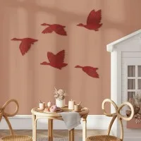 Décoration murale en contreplaqué de bouleau – Oies volantes, set de 5 pièces 88x60 cm
