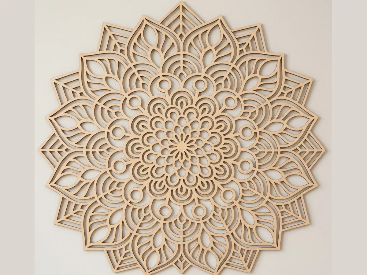 Wooden Mandala Laser-Cut