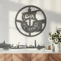 Multiplex decoratie – Logo FC Hansa Rostock – rond Ø38 cm