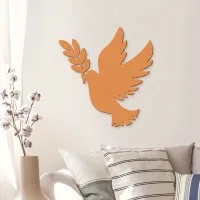 Dove of Peace Wooden Wall Decor – Birch Plywood Bird Silhouette