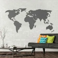 Birch Plywood 3D World Map Wall Decor