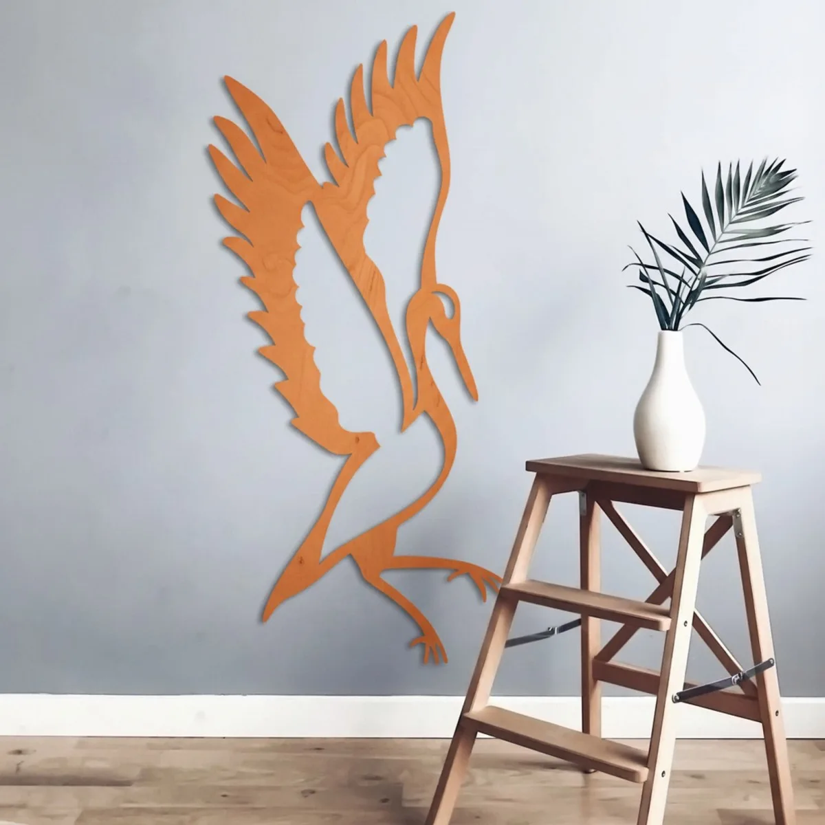 Multiplex decoratie - Staande kraanvogel