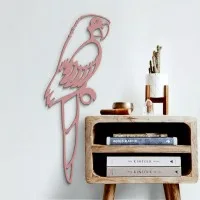Parrot Wall Decor – Openwork Laser-Cut Birch Plywood