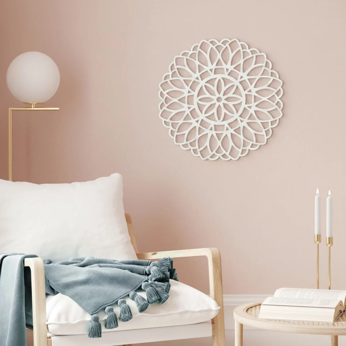 Birch Plywood Wall Decor – Flower of Life Mandala