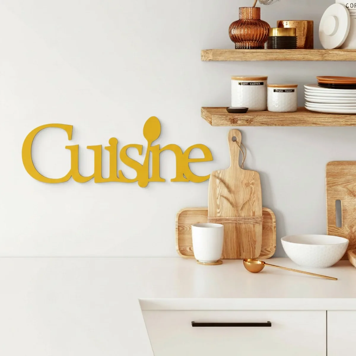 Cuisine Kitchen Sign – Birch Plywood Wall Decor