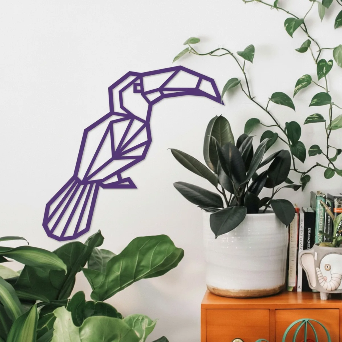 Multiplex wanddecoratie – Origami toekan