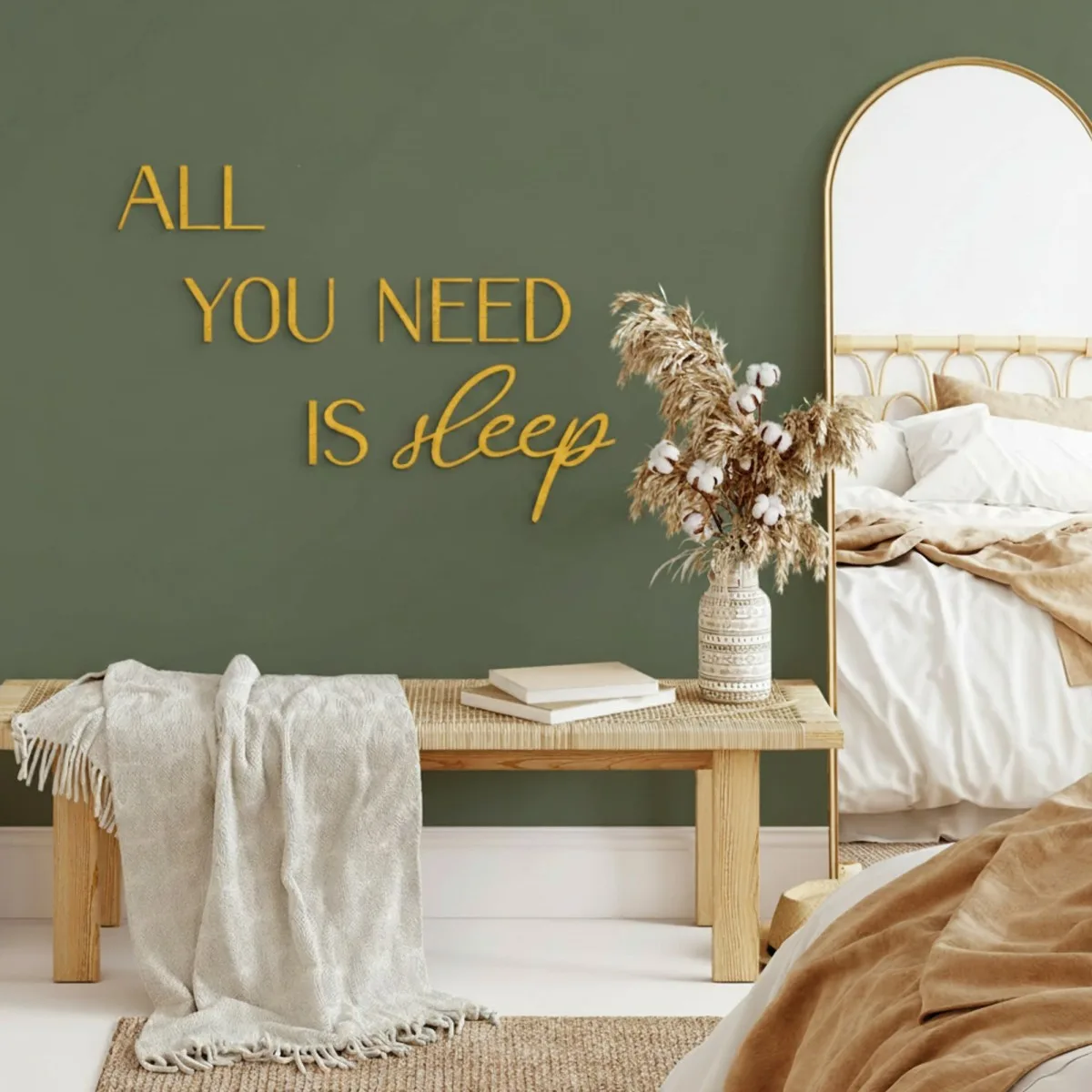 All You Need Is Sleep Wooden Wall Letters – Birch Plywood
