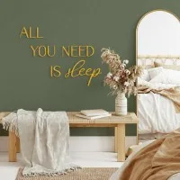 All You Need Is Sleep Wooden Wall Letters – Birch Plywood