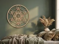 Round plywood decoration - Metatron's Cube