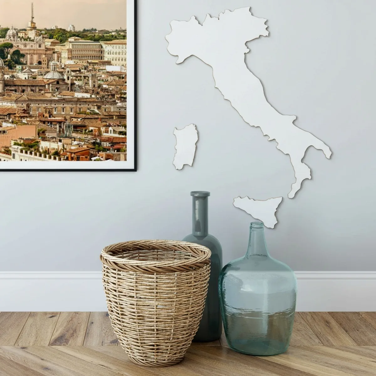 Plywood Wooden Ornament Italy – Country Map