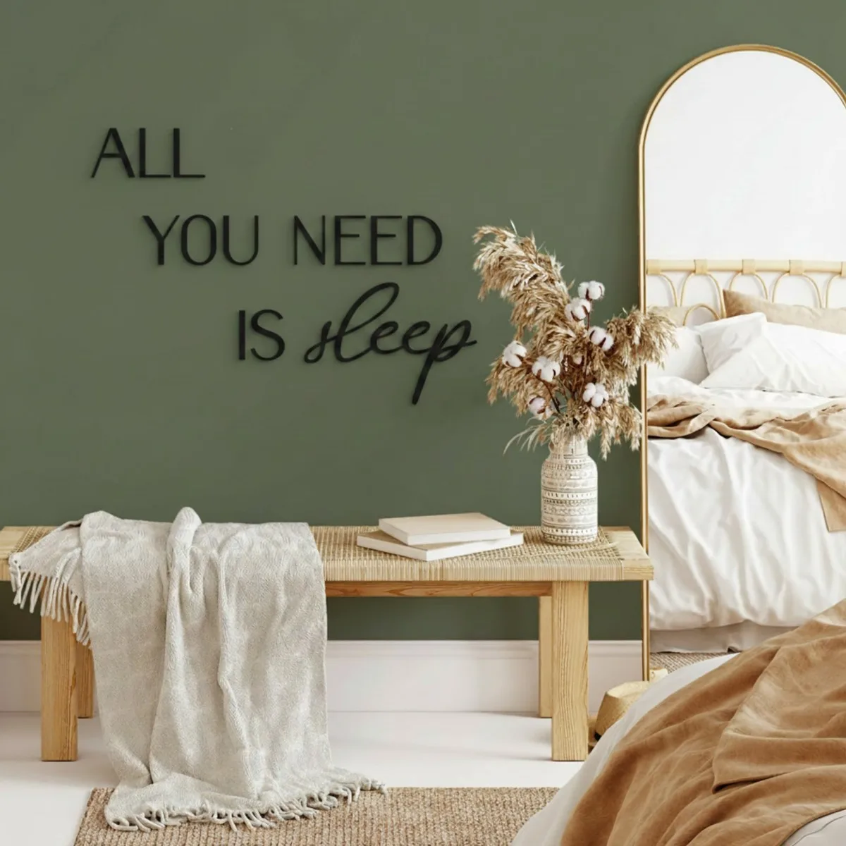 All You Need Is Sleep Wooden Wall Letters – Birch Plywood