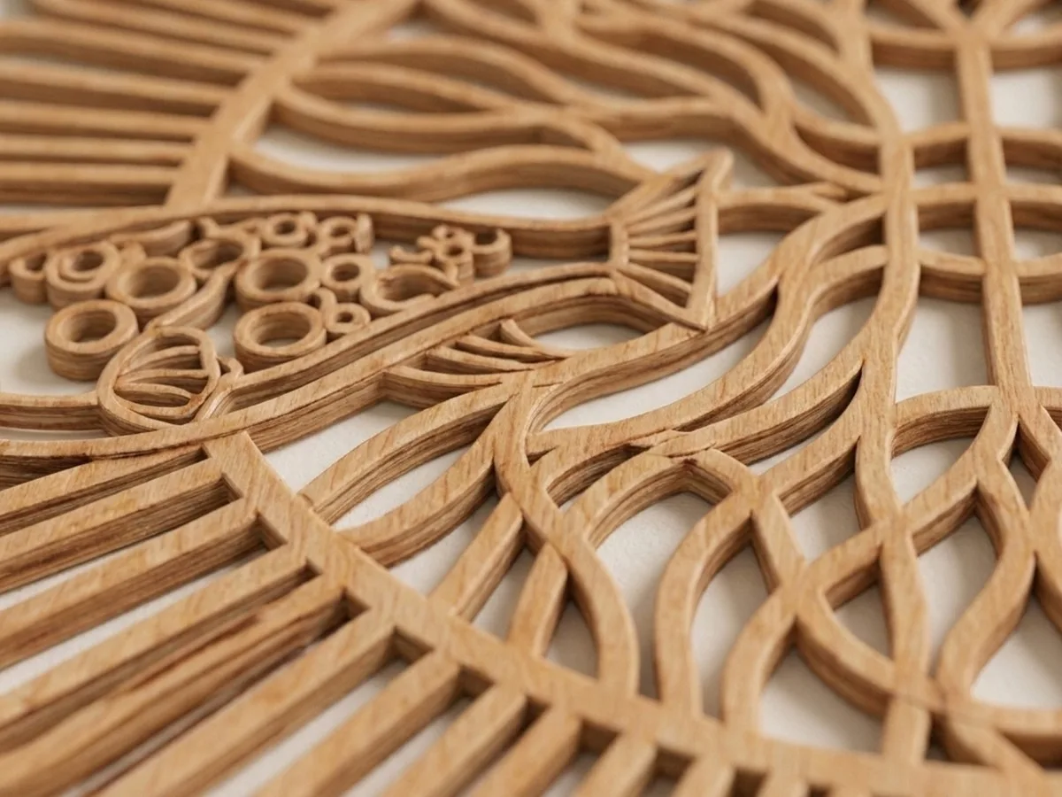 Wooden Mandala with Fish