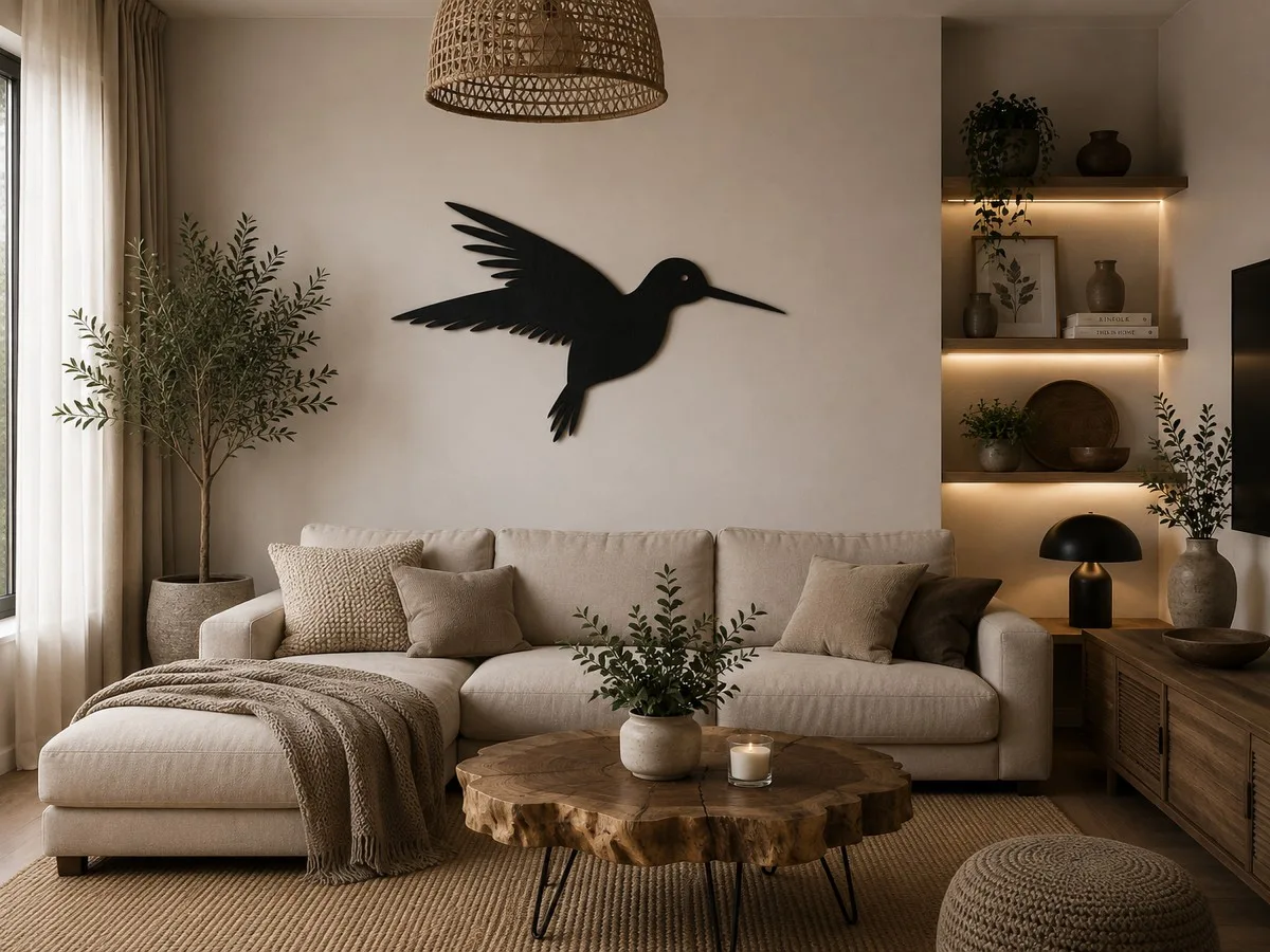 Wooden Hummingbird Wall Art